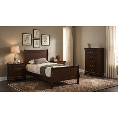 Lucien Cappuccino Twin 4-piece Bedroom Set