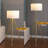 64" - 47"H Adjustable Height Brass/Shiny Gold Modern Tripod Floor Lamp For Living Room, Standing Lamp For Bedroom