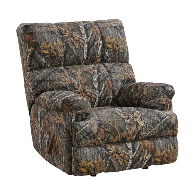 Camouflage Microfiber Solid Wood Gliding Recliner Chair
