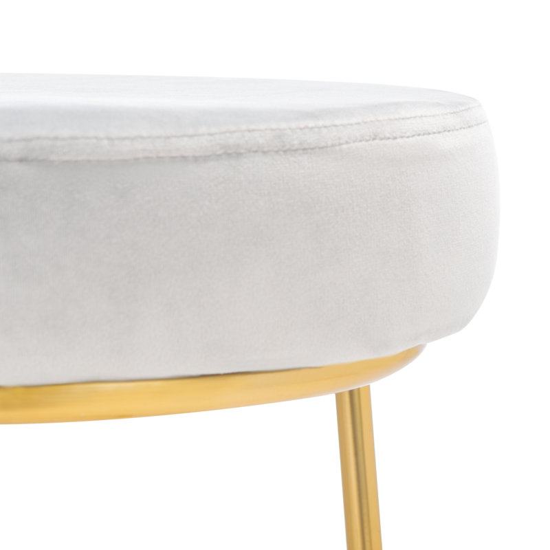 Tabouret de bar 29,2 po Saroun, Velours gris clair