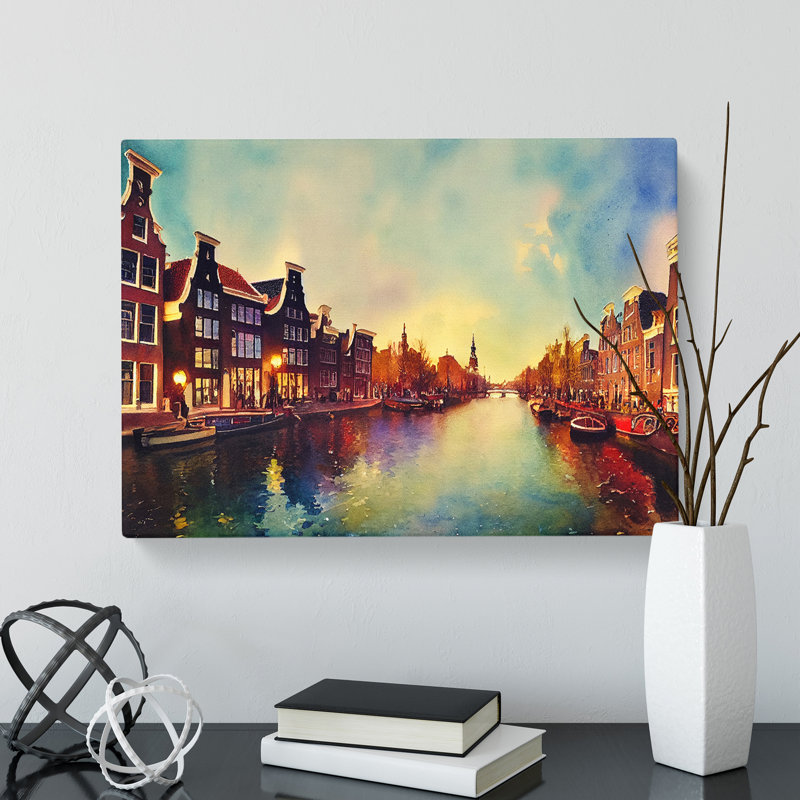 Amsterdam Canal Vol.1 - Wrapped Canvas, 50cm H x 76cm W x 3cm D