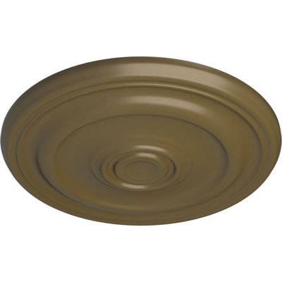 Endurathane Kepler Traditional Ceiling Medallion, 15 7/8"OD x 1 1/2"P (For Canopies up to 3 3/4"), Hand-Painted Mississippi Mud Finish