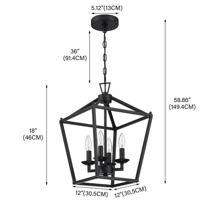 Gracie Oaks Anousha 4 - Light Lantern Pendant & Reviews | Wayfair