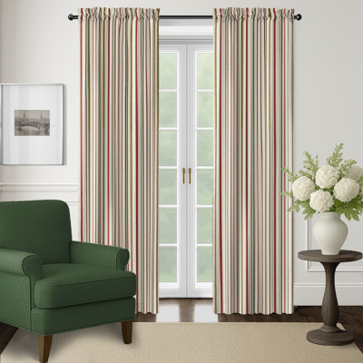 Aldwych Ivory Rod Pocket Drapery Panel Set of 2 - 50x72