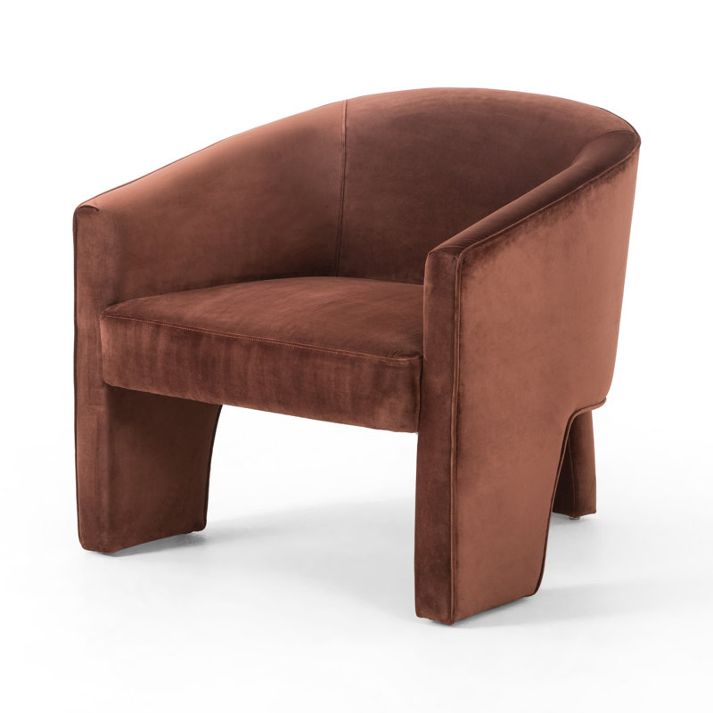 Fae Wide Barrel Chair, Auburn