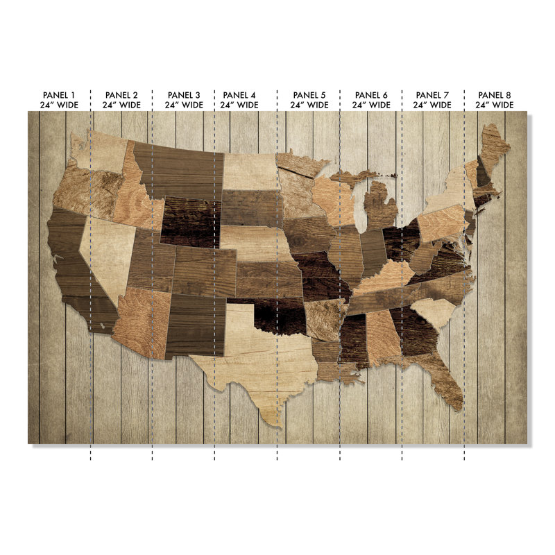 Murale united states of america, l 120 po x L 192 po