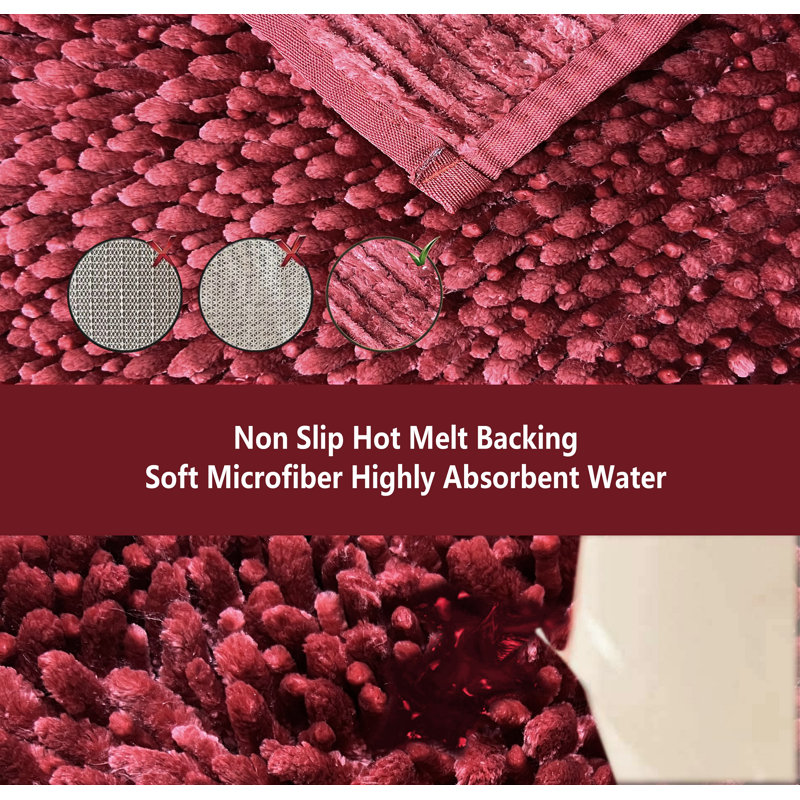 Lanarose Bath Rug, Burgundy