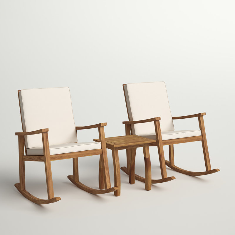 Wilma Outdoor 3 Piece Seating Group with Cushions