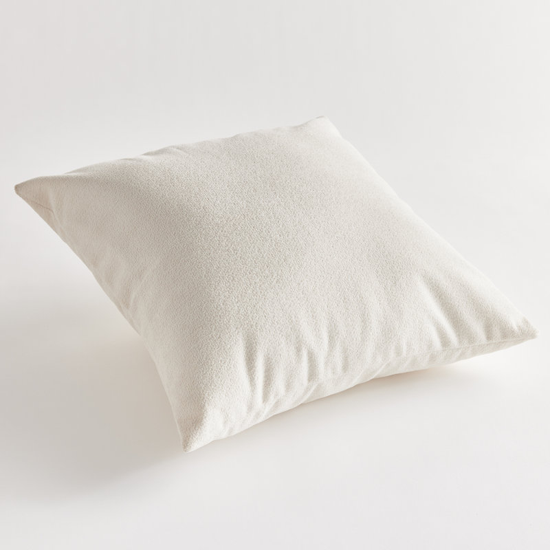 Coussin d'extérieur carré 20 po Flanary, Blanc