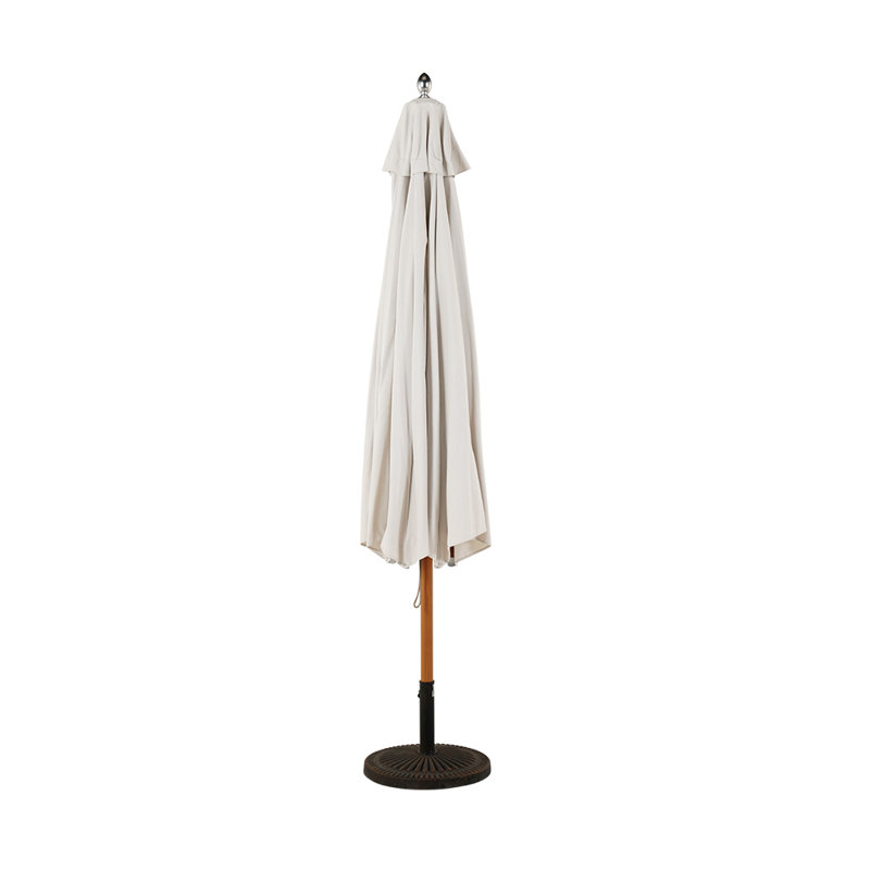 Parasol rond en aluminium 11,5 pi Sunbrella, Blanc