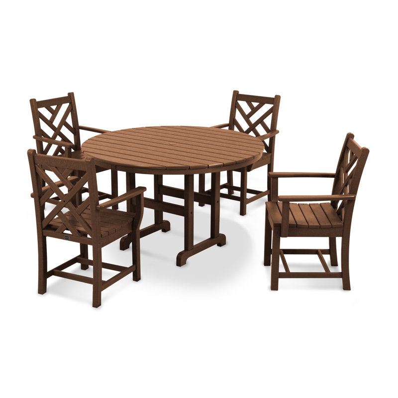 Ensemble repas 5 pièces POLYWOOD Chippendale, Teck