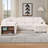 116" Convertible Plush Corduroy Sleeper Sectional With Storage Chaise & Armrest Storage-1975180990