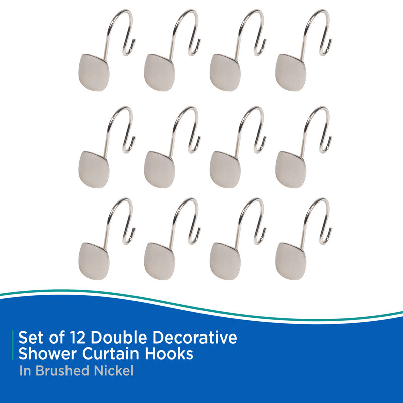 Kenney Abstract Rust-Resistant Metal Double Decorative Shower Curtain ...