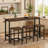 Modern Design Kitchen Dining Table,Pub Table,Long Dining Table Set With 3 Stools,Easy Assembly