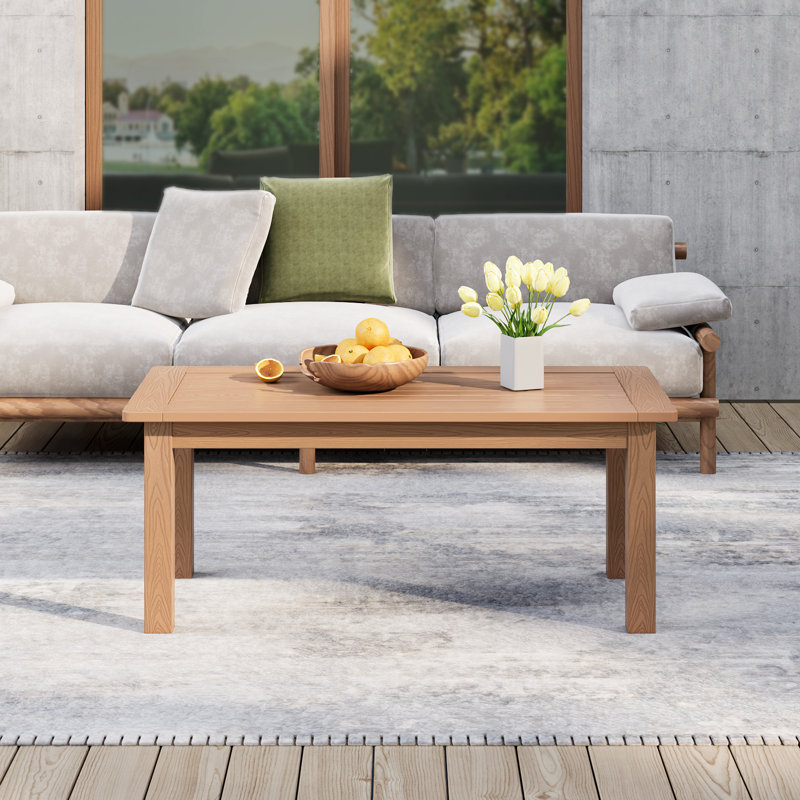 Table basse d'extérieur L 17,8 po x l 35,5 po Acequia, Teck, Teck