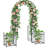 86" Garden Arch Arbor, Metal Arch Trellis with Gate and Planter Baskets, Garden Archway for Climbing Vines, Wedding Ceremony Decoration, Flourishes & Arrow Tips, Black
