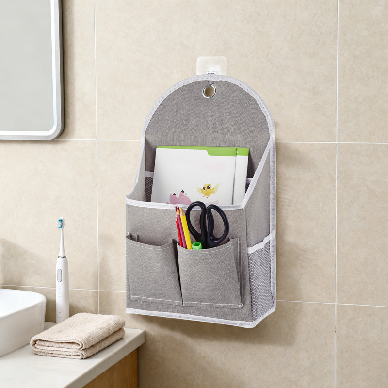Ensemble de 4 organisateurs de rangement muraux en chanvre et coton 9 po x 3,5 po x 15,7 po