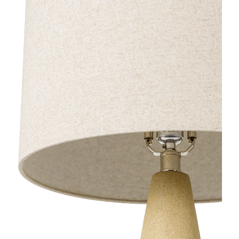 Lampe de table en béton Kecia, Jaune