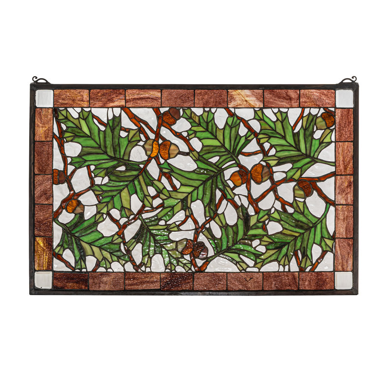 Lodge Tiffany Stained Glass Window