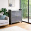 Armoire de rangement en métal gris à trois niveaux JOYBOS