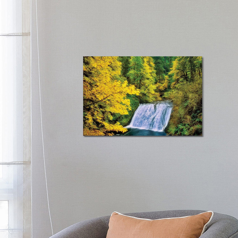 Silver Autumn Falls by Dennis Frates - Wrapped Canvas Print, 66.04 cm H x 45.72 cm W x 1.91 cm D