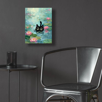  «Cat Fish» par Rich Monet, art mural en verre acrylique, 12 po x 16 po