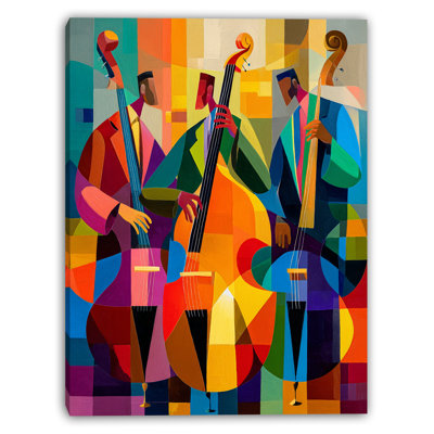 Art mural sur toile tendue Jazz Trio