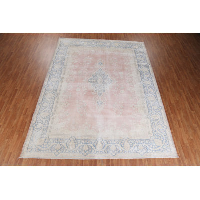 Ishya One-of-a-Kind 9'8" X 13'1" 1950s Wool Area Rug in Coral