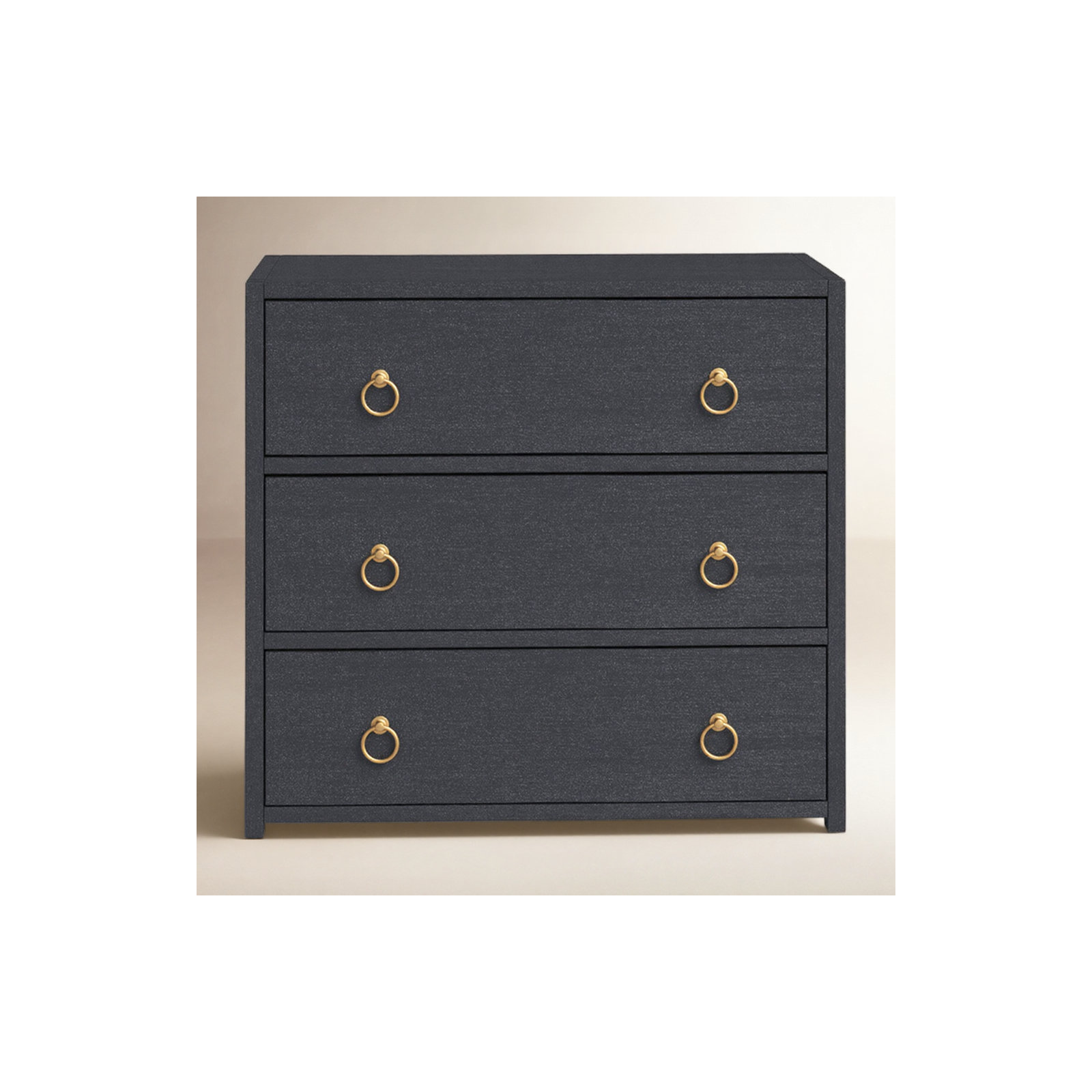 Elin 34" W 3-Drawer Dresser, Navy Blue