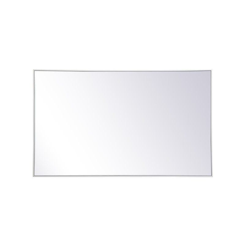 Sabine Metal Rectangle Wall Mirror, 60" x 36", White