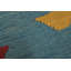 Tapis oriental bleu en laine 8 x 8