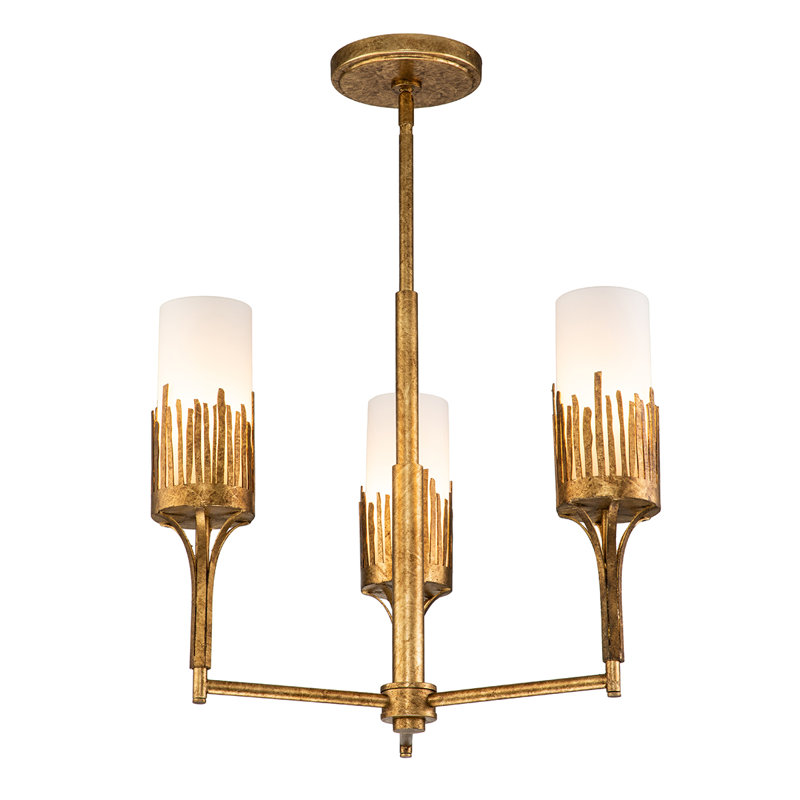 Sawgrass 3 - Light Unique Classic Chandelier, Gold Leaf