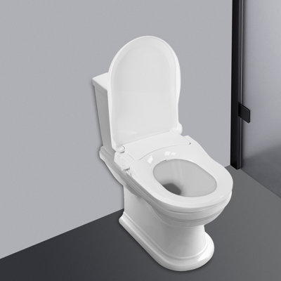 Le siège de toilette de bidet non électrique s'adapte aux toilettes allongées avec système à deux buses avec installation facile