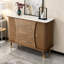 Commode d'appoint en bois fritté rétro brun