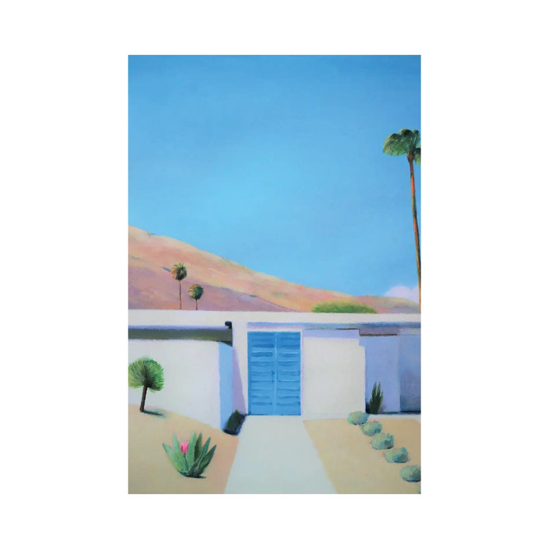 Blue Door by Ieva Baklane - Wrapped Canvas Print, 20.32 cm H x 30.48 cm W
