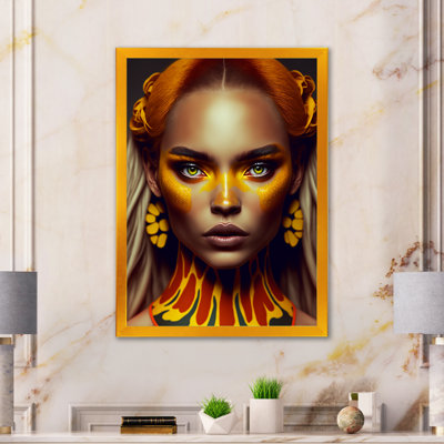 Jeune femme tropicale V sur toile