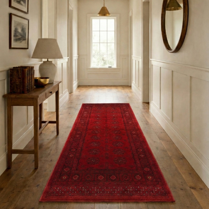 Tapis traditionnel Bokhara, Tapis de couloir 2 pi x 8 pi