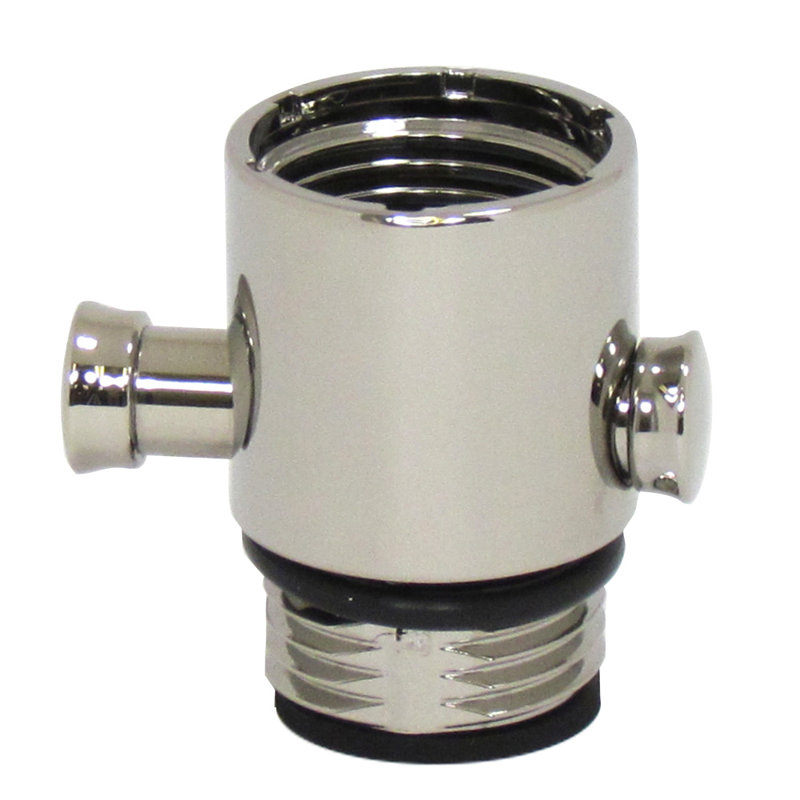 Adaptateur de percolation pour douche portative, Nickel poli