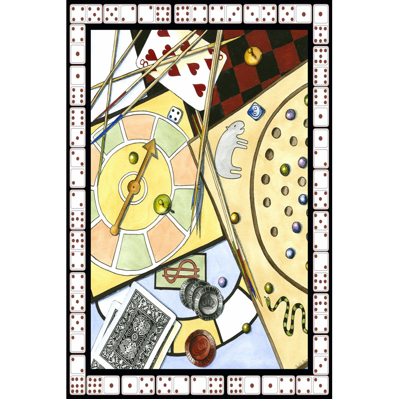 Games Galore II by Chariklia Zarris - Wrapped Canvas Print, 46cm H x 30cm W x 3.8cm D