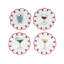 Fete Embroidered Linen Coasters