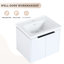 36,21 po Meuble-lavabo profond avec lavabo et tablette - Portes murales à fermeture en douceur de style moderne 36 po