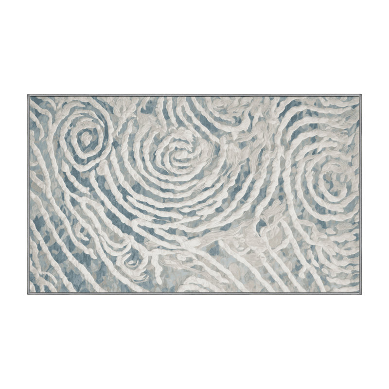 Machine Washable Gray Area Rug