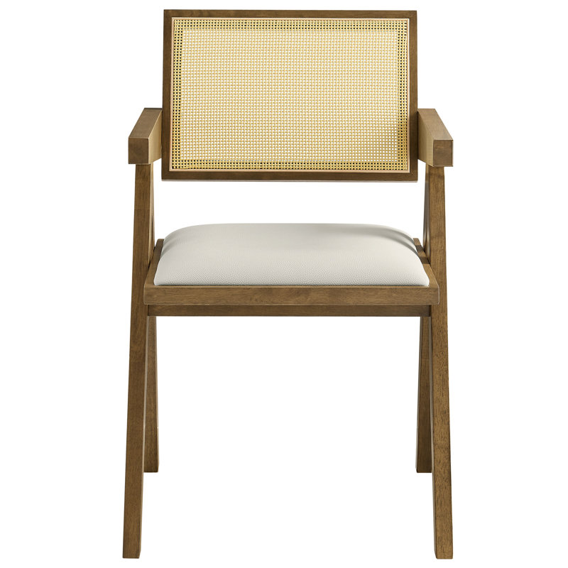 Ensemble de 2 fauteuils de salle à manger en cuir Thera, Chêne, Chêne patiné