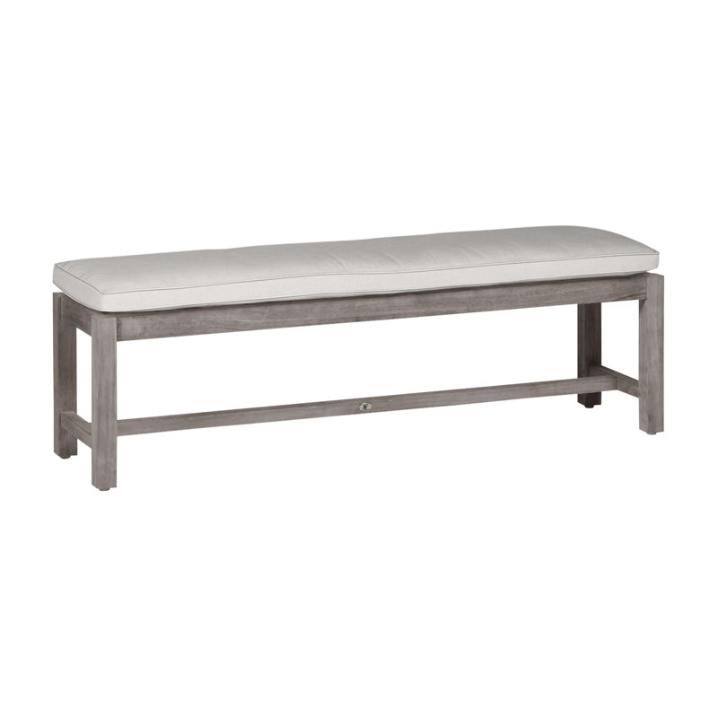 Club Picnic Bench, Oyster Teak, Welt, Natural White