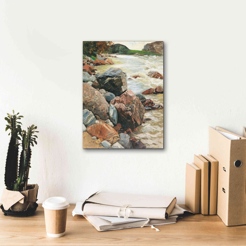 «River Rocks» par Stellar Design Studio, estampe numérique sur toile, H 16 po x l 12 po x P 0,75 po