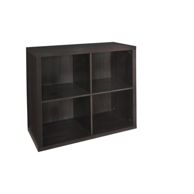 4 Cube Decorative Storage Large Bookcase Tiered Shelf Unit by ClosetMaid
