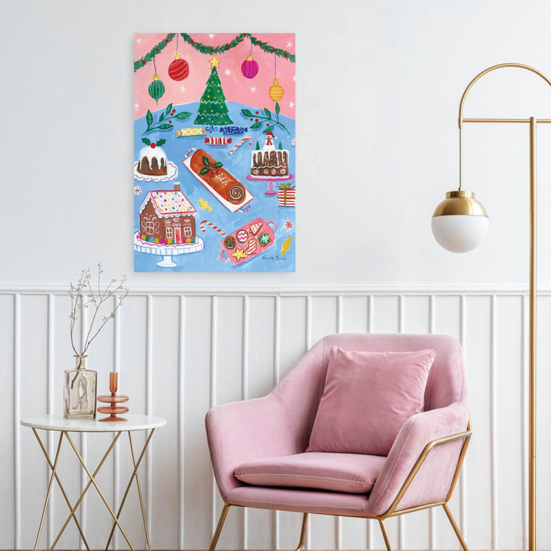 Table de vacances fantaisiste, arbre abstrait contemporain, paysage, H 24 po x l 16 po