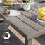 Ensemble repas de patio en aluminium gris 7 pièces avec table rectangulaire et coussins gris clair Quietude