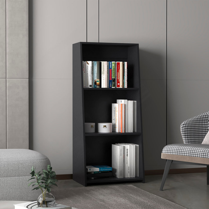 Bibliothèque échelle à trois niveaux 47 "Note, Noir