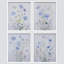 «Blue Flowers Wildflower Floral Botanical», impression sur papier 4 pièces-97782750-97782747